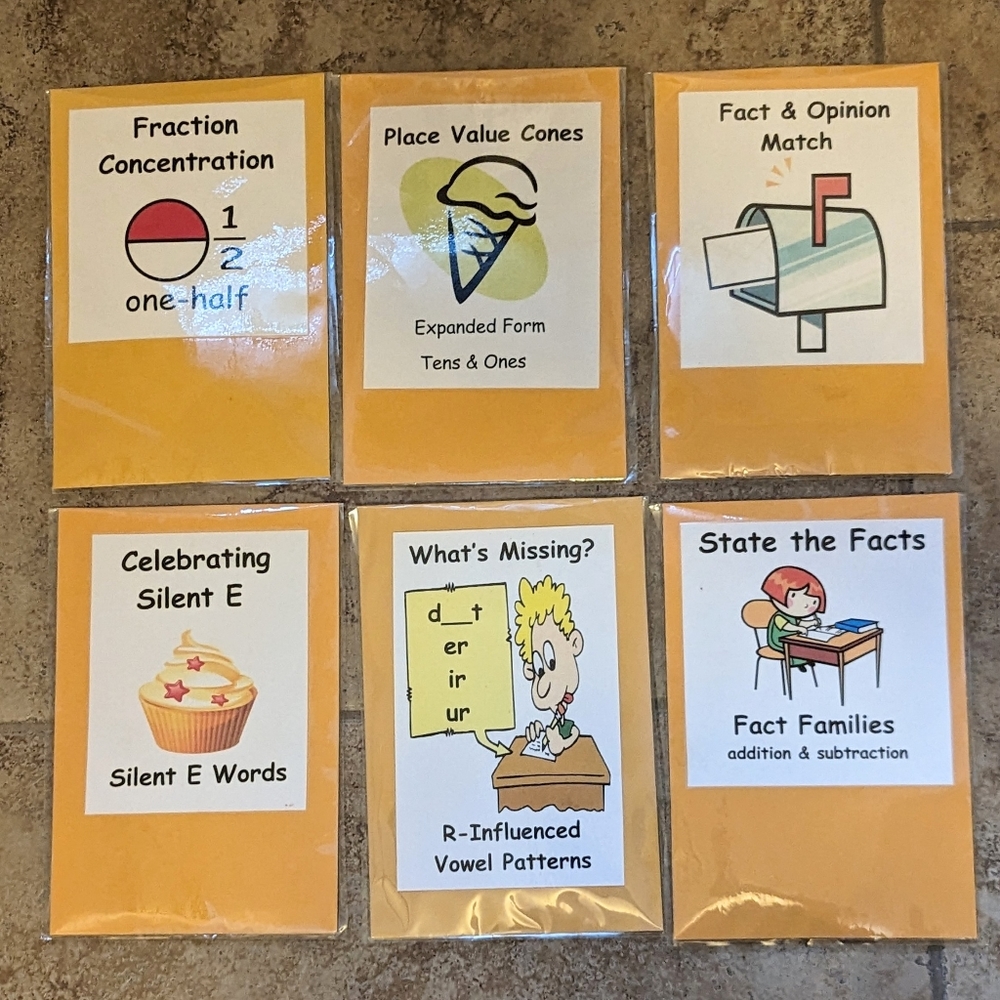 HOMESCHOOL home school laminated flash cards educational game